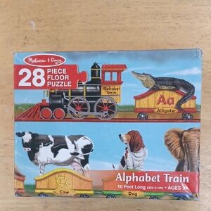Melissa & Doug Alphabet Train Puzzle - Red and Black